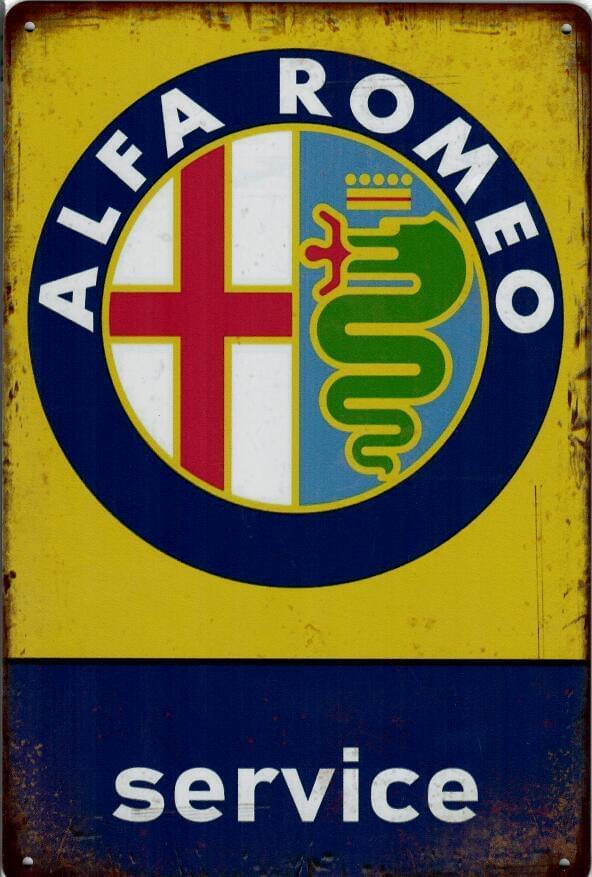 Alfa Romeo Service - Old-Signs.co.uk